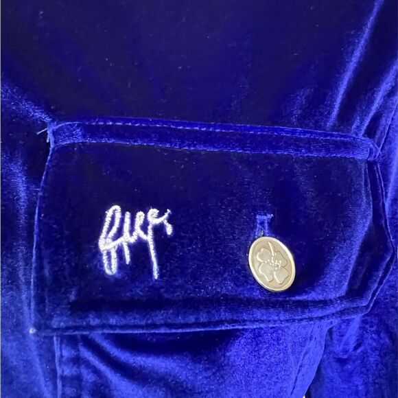 Filthy Wealth jacket electric blue‎ faux suede long sleeve button up casual -1 - Picture 3 of 5